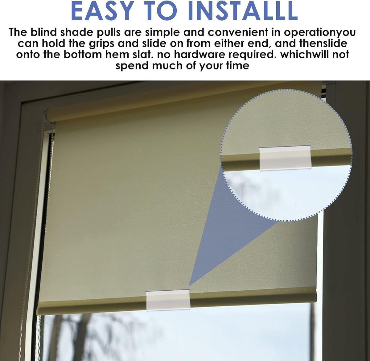 2 Pieces Window Shades for Home, Roller Window Shades Shade Pull Blinds Shades R Type Lifting Clamp Pull Shade Grips for Roller Shades Window Blinds Rolling Curtain Accessories