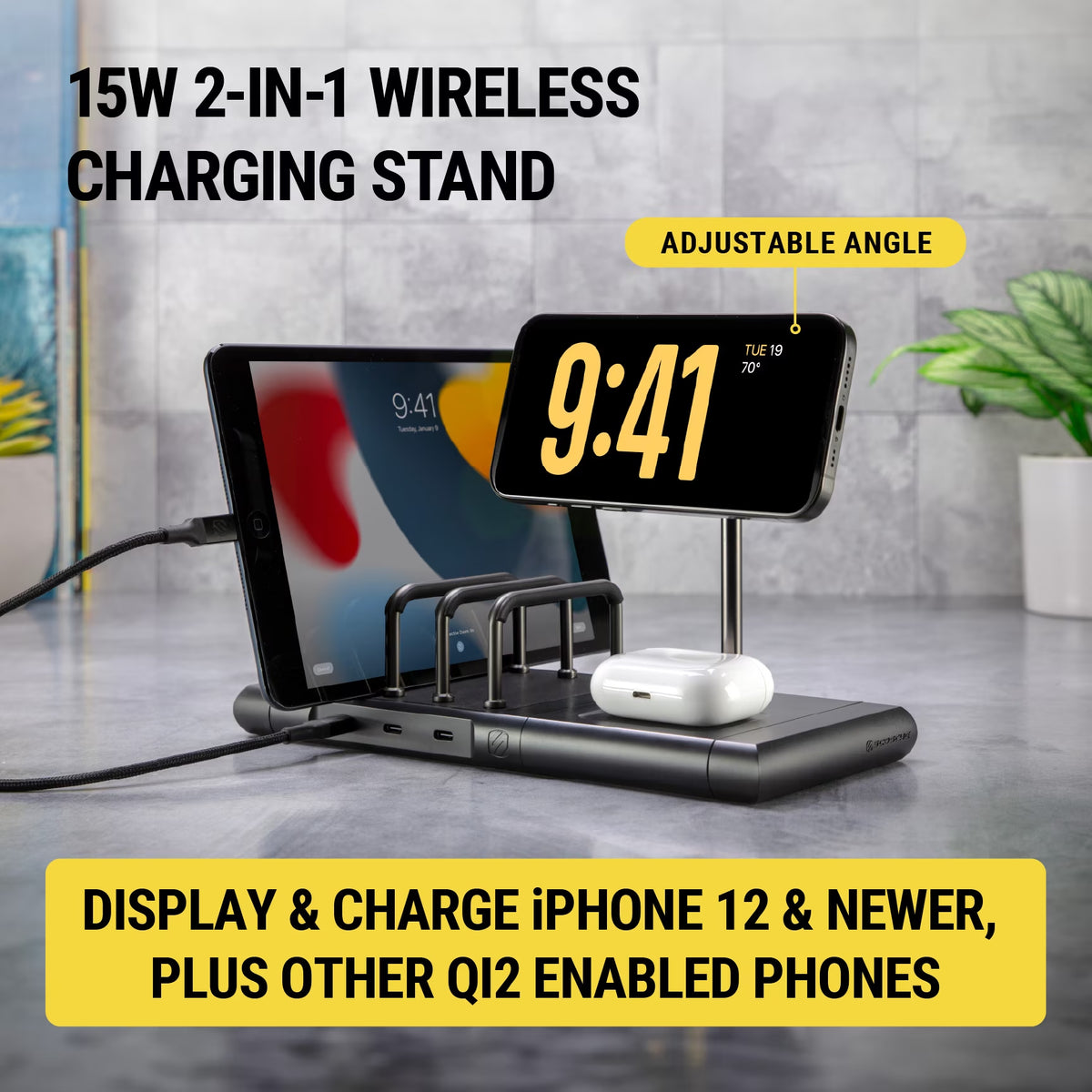 BL2KIT3 Baselynx™ 2.0 Charging System W/ Qi2 Wireless Stand, Pad & USB-C Vertical Station