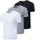 Men'S 1/3 Pack Workout Shirts Quick Dry Mesh Athletic T-Shirts