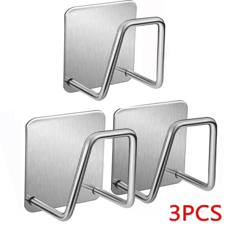 Kitchen Sponges Racks Self Adhesive Sink Sponges Drain Drying Rack Holders Kitchen Sink Accessories Dropshipping Stainless Steel