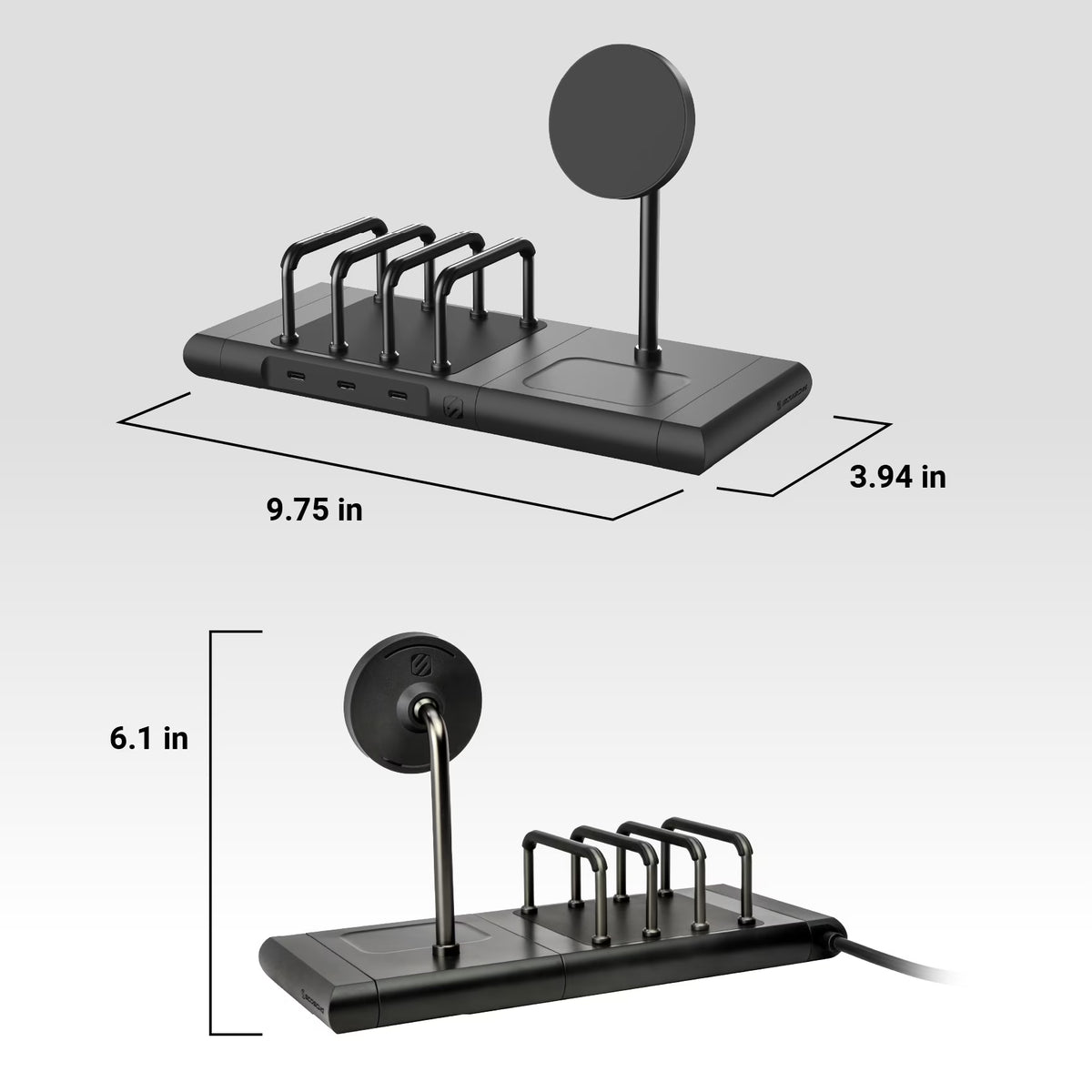 BL2KIT3 Baselynx™ 2.0 Charging System W/ Qi2 Wireless Stand, Pad & USB-C Vertical Station