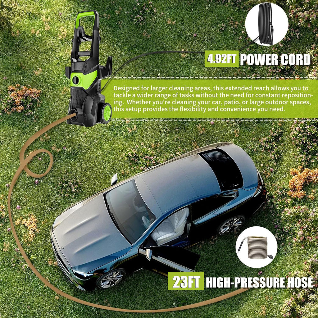 Electric Pressure Washer 5000 PSI High Pressure Washer Portable Powered Washer